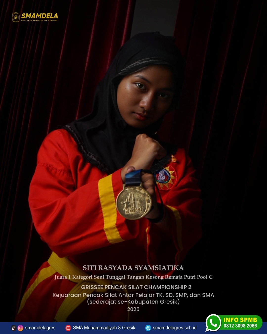 Kategori Seni Tunggal Tangan Kosong Remaja Putri Pool C pada Grissee Pencak Silat Championship 2 tahun 2025