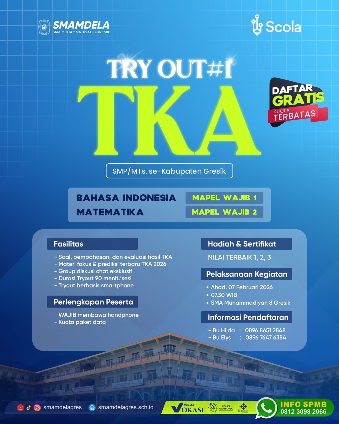 TRY OUT #1 TKA – SMP/MTs SE-GRESIK